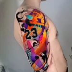 Фото баскетбольного рисунка тату 20.12.2021 №0171 - basketball tattoo - tatufoto.com
