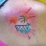 Фото баскетбольного рисунка тату 20.12.2021 №0194 - basketball tattoo - tatufoto.com