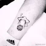 Фото баскетбольного рисунка тату 20.12.2021 №0206 - basketball tattoo - tatufoto.com
