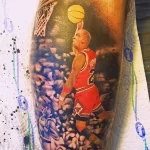 Фото баскетбольного рисунка тату 20.12.2021 №0214 - basketball tattoo - tatufoto.com