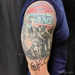 Фото баскетбольного рисунка тату 20.12.2021 №0416 - basketball tattoo - tatufoto.com