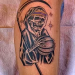 Фото баскетбольного рисунка тату 20.12.2021 №0444 - basketball tattoo - tatufoto.com