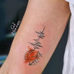 Фото баскетбольного рисунка тату 20.12.2021 №0665 - basketball tattoo - tatufoto.com