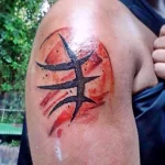 Фото баскетбольного рисунка тату 20.12.2021 №0738 - basketball tattoo - tatufoto.com
