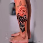 Фото баскетбольного рисунка тату 20.12.2021 №0893 - basketball tattoo - tatufoto.com