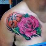 Фото баскетбольного рисунка тату 20.12.2021 №0908 - basketball tattoo - tatufoto.com