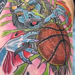 Фото баскетбольного рисунка тату 20.12.2021 №0919 - basketball tattoo - tatufoto.com