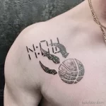 Фото баскетбольного рисунка тату 20.12.2021 №0981 - basketball tattoo - tatufoto.com