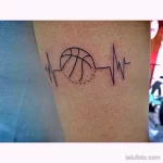 Фото баскетбольного рисунка тату 20.12.2021 №1033 - basketball tattoo - tatufoto.com
