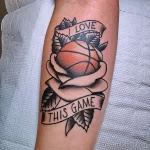 Фото баскетбольного рисунка тату 20.12.2021 №1046 - basketball tattoo - tatufoto.com