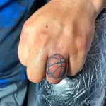 Фото баскетбольного рисунка тату 20.12.2021 №1137 - basketball tattoo - tatufoto.com
