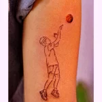 Фото баскетбольного рисунка тату 20.12.2021 №1151 - basketball tattoo - tatufoto.com