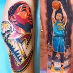 Фото баскетбольного рисунка тату 20.12.2021 №1340 - basketball tattoo - tatufoto.com