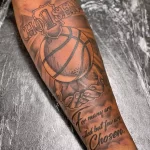 Фото баскетбольного рисунка тату 20.12.2021 №1367 - basketball tattoo - tatufoto.com