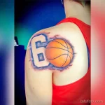 Фото баскетбольного рисунка тату 20.12.2021 №1486 - basketball tattoo - tatufoto.com
