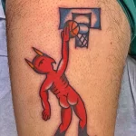 Фото баскетбольного рисунка тату 20.12.2021 №1735 - basketball tattoo - tatufoto.com