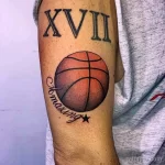 Фото баскетбольного рисунка тату 20.12.2021 №1811 - basketball tattoo - tatufoto.com