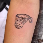 Фото баскетбольного рисунка тату 20.12.2021 №1815 - basketball tattoo - tatufoto.com
