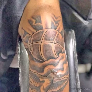 Фото баскетбольного рисунка тату 20.12.2021 №1816 - basketball tattoo - tatufoto.com