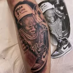 Фото баскетбольного рисунка тату 20.12.2021 №1817 - basketball tattoo - tatufoto.com
