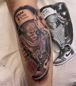 Фото баскетбольного рисунка тату 20.12.2021 №1817 - basketball tattoo - tatufoto.com