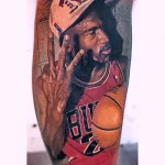 Фото баскетбольного рисунка тату 20.12.2021 №1869 - basketball tattoo - tatufoto.com