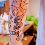 Фото баскетбольного рисунка тату 20.12.2021 №1873 - basketball tattoo - tatufoto.com