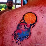 Фото баскетбольного рисунка тату 20.12.2021 №1898 - basketball tattoo - tatufoto.com