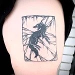 Фото пример рисунка тату с волком 16.12.2021 №0036 - Wolf tattoo - tatufoto.com