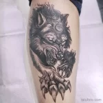 Фото пример рисунка тату с волком 16.12.2021 №0050 - Wolf tattoo - tatufoto.com