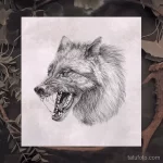Фото пример рисунка тату с волком 16.12.2021 №0051 - Wolf tattoo - tatufoto.com
