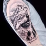 Фото пример рисунка тату с волком 16.12.2021 №0056 - Wolf tattoo - tatufoto.com