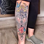 Фото пример рисунка тату с волком 16.12.2021 №0067 - Wolf tattoo - tatufoto.com