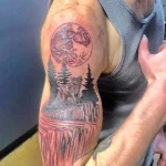Фото пример рисунка тату с волком 16.12.2021 №0068 - Wolf tattoo - tatufoto.com