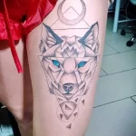 Фото пример рисунка тату с волком 16.12.2021 №0074 - Wolf tattoo - tatufoto.com