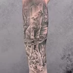 Фото пример рисунка тату с волком 16.12.2021 №0081 - Wolf tattoo - tatufoto.com