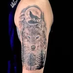 Фото пример рисунка тату с волком 16.12.2021 №0083 - Wolf tattoo - tatufoto.com
