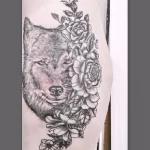 Фото пример рисунка тату с волком 16.12.2021 №0085 - Wolf tattoo - tatufoto.com