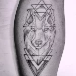 Фото пример рисунка тату с волком 16.12.2021 №0091 - Wolf tattoo - tatufoto.com