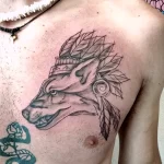 Фото пример рисунка тату с волком 16.12.2021 №0099 - Wolf tattoo - tatufoto.com
