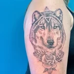 Фото пример рисунка тату с волком 16.12.2021 №0103 - Wolf tattoo - tatufoto.com