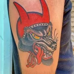 Фото пример рисунка тату с волком 16.12.2021 №0109 - Wolf tattoo - tatufoto.com