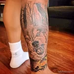 Фото пример рисунка тату с волком 16.12.2021 №0118 - Wolf tattoo - tatufoto.com