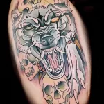 Фото пример рисунка тату с волком 16.12.2021 №0126 - Wolf tattoo - tatufoto.com