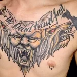 Фото пример рисунка тату с волком 16.12.2021 №0135 - Wolf tattoo - tatufoto.com