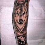Фото пример рисунка тату с волком 16.12.2021 №0142 - Wolf tattoo - tatufoto.com