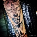 Фото пример рисунка тату с волком 16.12.2021 №0150 - Wolf tattoo - tatufoto.com