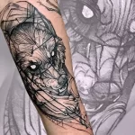 Фото пример рисунка тату с волком 16.12.2021 №0166 - Wolf tattoo - tatufoto.com
