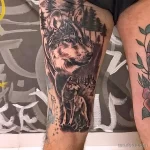 Фото пример рисунка тату с волком 16.12.2021 №0169 - Wolf tattoo - tatufoto.com