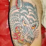 Фото пример рисунка тату с волком 16.12.2021 №0177 - Wolf tattoo - tatufoto.com